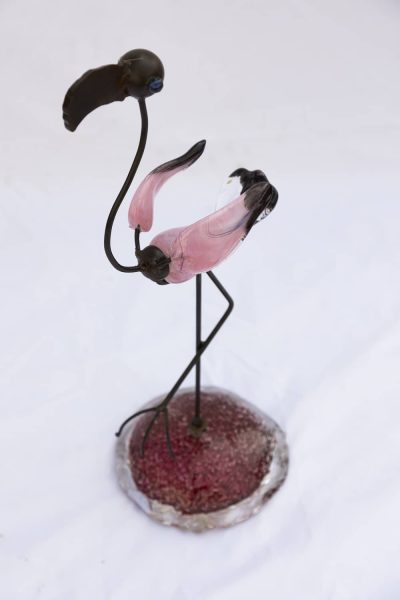 Flamenco Lámpara Vidrio y hierro